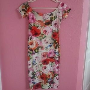 Asos Floral BodyCon, Off the Shoulder Dress